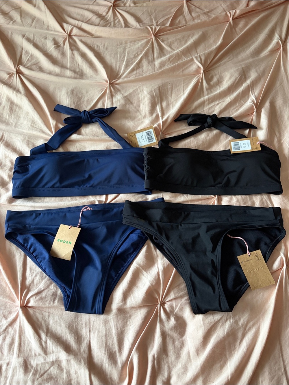 Bundle of 2 Boden Bandeau Bikini sets size 4/2